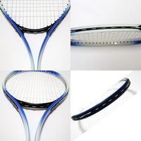 Ensemble de raquettes de tennis en alliage d'aluminium en forme de goutte d'eau pour hommes, femmes, débutants, étudiants, amateurs, juniors, entraînement, durable, nylon résistant aux chocs