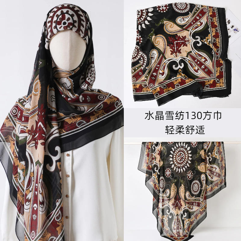 130 Crystal Chiffon 01[Black]