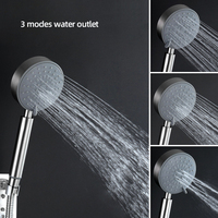 Pommeau de Douche Pressurisé Portable en Acier Inoxydable 304, 3 Jets, Effet Pluie, pour Salle de Bain - Vente en Gros Usine