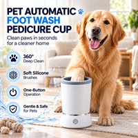 Nettoyeur de pattes électrique automatique pour chiens et chats, gobelet de nettoyage des pattes en PP pour un lavage rapide des pieds et un toilettage quotidien