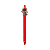 Stylos à bille rétractables à encre noire avec motifs de bonhomme en pain d'épices et de canne à sucre pour Noël, cadeaux de fêtes et fournitures scolaires