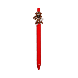 Stylos à bille rétractables à encre noire avec motifs de bonhomme en pain d'épices et de canne à sucre pour Noël, cadeaux de fêtes et fournitures scolaires - Product Image 3