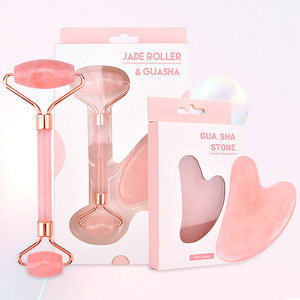 <b>Jade</b> <b>Roller</b> Gua Sha Set Eco-friendly Customized Logo Face Natural <b>Jade</b> Gift Box - Product Image 2