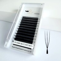 Extensions de cils pré-faits en éventail en forme de U 2D/3D/4D/5D, cils en W, cils croisés parallèles, courbures CC D L M, cils YY