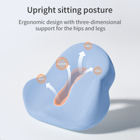 Ensemble de coussin de soutien lombaire et de coussin de siège de voiture en mousse à mémoire de forme pour le coccyx, personnalisable, pour chaise de bureau orthopédique