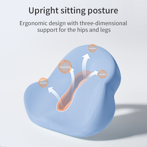 وسادة دعم الظهر والمقعد القابلة للتخصيص للكرسي المكتبي، مجموعة وسائد دعم أسفل الظهر من الفوم الذاكر لتخفيف آلام العصعص، وسادة مقعد السيارة - Product Image 3