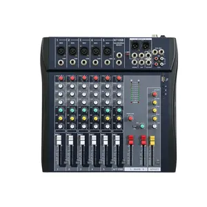 TEBO Factory Low Price CT6 6 channels Dj Controller/Audio Console Mixer USB bluetoh Output professional audio Mixer for Party