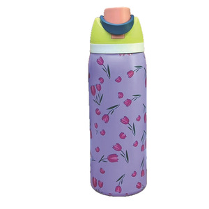 Botella de Agua, Libre de BPA, a Prueba de Fugas, 32 oz, Compatible con Portavasos de Auto, Estilo Color Caramelo - Product Image 6