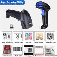 Lector de Códigos de Barras 2D Inalámbrico BT, Escáner de Códigos QR con 20 Horas de Autonomía Continua, Compatible con Windows/Android/iOS, Disponible en Stock