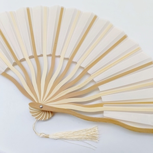 Thiết Kế Đẹp 21Cm 8Inch Giá Rẻ Tre Xử Lý Lụa Trắng In Ấn Cô Dâu Wedding Party Tre Cầm Tay <span class=keywords><strong>Fan</strong></span> Hâm Mộ - Product Image 4