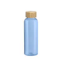 Bouteille d'eau écologique 500 ml sans BPA en RPET + bambou, couvercle en bambou recyclé, logo personnalisé, design minimaliste, compatible lave-vaisselle, sac inclus