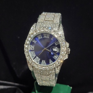 นาฬิกากลไกอัตโนมัติหรูหราคลาสสิกที่กำหนดเอง2023 VVS Moissanite นาฬิกาเพชรดีไซน์สุดหรูสำหรับชายและหญิง - Product Image 5
