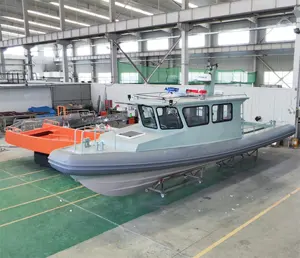 Oceaan Nieuw Ontwerp 36ft Hypalon/Pvc Rib1150 Cruiser Aluminium Stijve Romp Opblaasbare Boot Officieel Schip