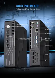 PC para Juegos con GPU Discreta, Core I9 9900T, <span class=keywords><strong>GTX1650</strong></span>/GTX1050Ti 4G HD DP, Pantalla Dual, 64G DDR4, 1TB NVME SSD, Mini Computadora Portátil - Product Image 4