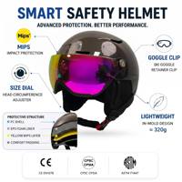 Casque de ski OEM avec lunettes EN1077, couleur personnalisée, casque de snowboard, moule privé, casque de sport d'hiver pour adultes