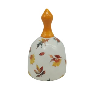 Custom Popular Ceramic Dinner Bell with Fairy Theme Featuring a Maple Leaf Design