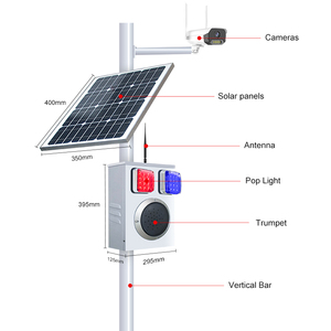 Sirena de alarma de sonido activada por movimiento con energía solar para exteriores personalizable, sistema de seguridad para exteriores - Product Image 2