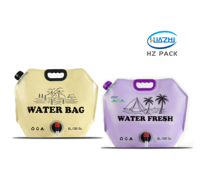Sac à eau de camping en plein air personnalisable, pliable, capacité de 1L à 12L, réutilisable avec valve pour le stockage de la bière et du jus