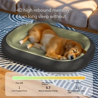 Lit pour chien rond portable, canapé en nylon et velours côtelé, coussin amovible et lavable, utilisation toutes saisons, tapis de couchage pour animaux de compagnie, vente en gros