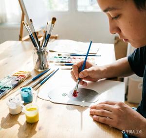 Set de <span class=keywords><strong>Pintura</strong></span> de Acuarelas para Niños con 2 Pinceles y Lienzo, Kit de <span class=keywords><strong>Pintura</strong></span> Acrílica de 6 Colores para Manualidades, Aprendizaje Temprano - Product Image 5