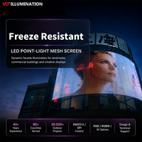 Pantalla de Malla IP68 con Paso de Píxeles P50, Programable RGB para Iluminación Exterior de Edificios