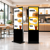 Affichage numérique LCD tactile d'intérieur OEM/ODM 32/43/55/65 pouces avec CMS intégré pour texte, animation et graphiques, sur pied