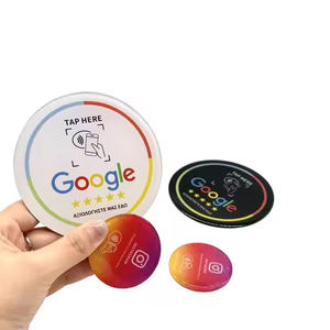 Etiqueta Adhesiva NFC de PVC/Acrílico Epoxi con Código QR para Reseñas de Google, Personalizable en Tamaño y Forma, con Chip RFID Inteligente de 13.56MHz - Product Image 2