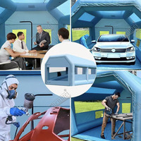 Tente de peinture automobile gonflable portable Zhenmei
