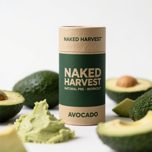 Custom Eco-Friendly Luxury Food Grade Gift <b>Box</b> Kraft Paper Cylinder Shape Magnetic Closure Packaging Matcha Sports Drink Powder - Product Image 1