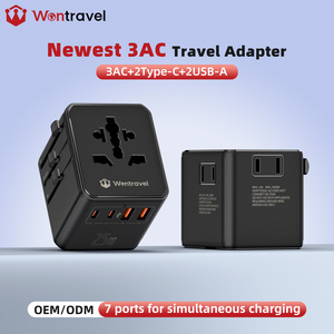 Wontravel 3AC PD 25W Electrical Plug Socket USB Fast Travel Adaptor Universal International Travel <b>Adapter</b> - Product Image 1