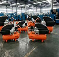 Compresseur d'air à piston portable 2HP 24L, manomètre à double pression à entraînement direct avec vannes de régulation, vente d'usine