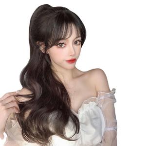 Peluca de cola de caballo con clip, estilo de alta temperatura, larga y rizada con grandes ondas para mujer, aspecto natural, AJ39 6.4 - Product Image 4