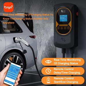 Cargador de coche eléctrico rápido de CA de nivel 2 Feyree Wallbox GBT de 11 kW, 16 A, con pantalla de 2,8 pulgadas, estación de carga EV monofásica de montaje en pared - Product Image 2