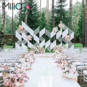 Superbe surface de piste de danse blanche brillante, tapis de couloir miroir blanc pur pour mariages - Product Image 2