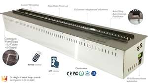 750mmカスタムモダン室内電気暖炉、リモコン付き、4D蒸気ミスト内蔵、自動洗浄機能付き - Product Image 4