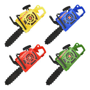 Mini tronçonneuse en plastique, jouet anti-stress porte-clés avec mousqueton, outil à cordon de tirage, action de chaîne rotative, gadget de construction fantaisie - Product Image 6