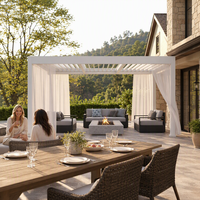 Pergola motorisée en aluminium imperméable de luxe Sweet Home, taille personnalisable, à lames bioclimatiques pour jardin extérieur