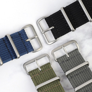 調整可能18mm 20mm 22mm織りナイロン時計ストラップ高級ファッショナブルな通気性生地時計バンド対応スチールバックル - Product Image 4