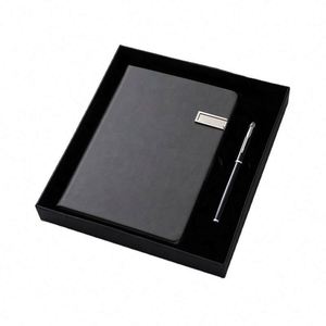 Custom Logo Luxury <b>Refillable</b> Stationery Item Notebook Gift Set Business Office USB Diary Blue Pu Leather A5 Journal With <b>Pen</b> - Product Image 4