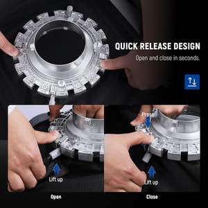 NEEWER 15.7 "x 15.7" Boîte à lumière pliable à installation rapide carrée avec diffuseurs/grille en nid d'abeille/sac, support Bowens compatible avec <span class=keywords><strong>Godox</strong></span> - Product Image 2