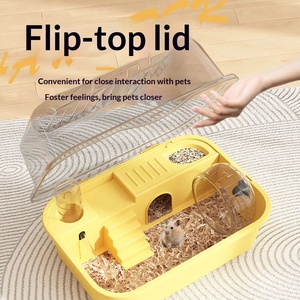 Nouvelle Cage pour Hamster Provenant du Fabricant, Château <span class=keywords><strong>d</strong></span>'Intérieur pour Hamster avec Fenêtre Panoramique en Acrylique, Pack Complet pour Petits Animaux - Product Image 1