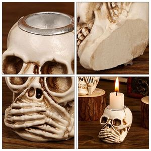 Promoción 2024: Portavelas de Halloween con Decoración de Esqueleto, Candelabro de Mano para las Fiestas - Product Image 4