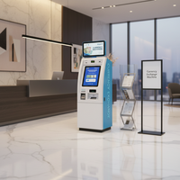 Kiosque de lecture de passeports à écran tactile de 19 pouces certifié pour le secteur bancaire, machine de change de devises Jinrui FCM-501S pour casino