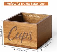 Support à gobelets en bois d'acacia, distributeur de gobelets en papier, boîte de rangement pour boissons, support à gobelets pour fête, bar, cuisine, salle de bain, comptoir, décoration