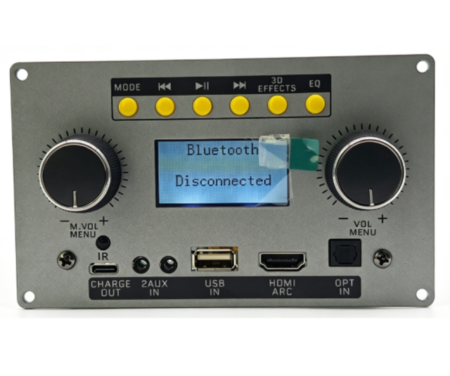 Customizable 100W 2.1Ch Karaoke Amplifier Board Arc Optical Usb Aux Mic Lcd Display Amp Module for Home Speaker Oem Odm