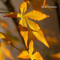 OH ARTS Arbre Bonsaï Artisanal Réaliste en Plastique et Soie, Feuilles d'Érable Rouges et Jaunes, Décoration Intérieure et Extérieure de Haute Qualité