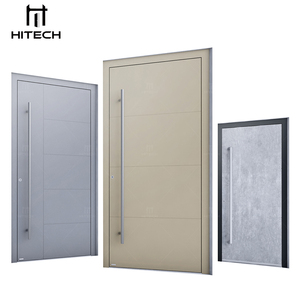 HiTech-US ประตูหน้าบ้านสุดหรูสีดำทองประตูด้านนอกสีดำและสีทองโปรไฟล์อลูมิเนียมหลัก - Product Image 2