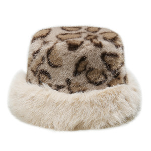 Phụ Nữ Mù<span class=keywords><strong>a</strong></span> Đông Thời Trang <span class=keywords><strong>Hat</strong></span> Fluffy Leopard Chồn Lông Nhiệt Windproof Earmuffs <span class=keywords><strong>Hat</strong></span> Làm Cho Khuôn Mặt Nhìn Nhỏ Hơn Skullcap - Product Image 6