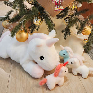 Ensemble de jouets en peluche <span class=keywords><strong>licorne</strong></span>, maman <span class=keywords><strong>licorne</strong></span> douce avec 3 bébés en peluche, peluche moelleuse pour enfants, cadeaux d'<span class=keywords><strong>anniversaire</strong></span>, décoration de chambre d'enfant - Product Image 5
