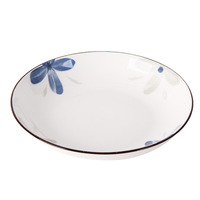 Assiette de table bleue, design créatif, tendance, populaire sur internet, nouvelle collection 2025, assiette creuse épaissie, compatible micro-ondes